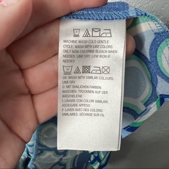 NWOT C Wonder Sleeveless Golf Dress Size 10 Blue Pleat Trim Summer Country Club - Picture 7 of 8